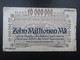 BILLET ALLEMAGNE (V1719) Zehn Millionen Mark 10000000 (2 Vues) Essen 15/08/1923 - 10 Millionen Mark