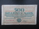 BILLET ALLEMAGNE (V1719) Funf Hundert Millionen Mark 500000000 (2 Vues) Duisburg 15/09/1923 Stadt Neuss - 500 Millionen Mark