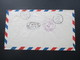 Delcampe - Peru 1946 Luftpost / Air Mail Lima - New York. Verzähnte Marke! 7 Stempel!! - Perù