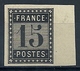 FRANCE - ESSAI : PROJET DE 187? - 15 CENTIMES NOIR BORD DE FEUILLE - Autres & Non Classés