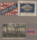 29461 Japan: 1884/1943 (ca.), Mixed Bag Of Used Stationery, Covers, WWII-war Bonds, Pre-WWII Hotel Sticker - Autres & Non Classés