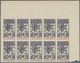 29542 Senegal: 1906, 50c. Palm Tree IMPERFORATE, 25 Copies Within Marginal Units (block Of 15 And Block Of - Senegal (1960-...)