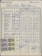 29559 Tunesien: 1885/1960 Ca., Lot With Ca.30 Covers And Documents, Comprising Fiscal Stamps On Bills, Ill - Tunesien (1956-...)