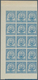 29560 Tunesien: 1901, Coat Of Arms, 25c. Blue IMPERFORATE, 33 Copies Within Marginal Units (two Blocks Of - Tunesië (1956-...)