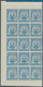 29560 Tunesien: 1901, Coat Of Arms, 25c. Blue IMPERFORATE, 33 Copies Within Marginal Units (two Blocks Of - Tunesië (1956-...)