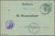 31382 Württemberg - Stempel: POSTHILFSSTELLEN-STEMPEL: 1900/1917, Lot Von 6 Belegen Mit PHS-Stempeln Von D - Autres & Non Classés