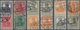 31697 Deutsches Reich - Zusammendrucke: 1920/1921, 16 Gestempelte Zusammendrucke Germania Und Ziffer Mit B - Se-Tenant