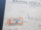 Tschechoslowakei 1926 Einschreiben Komarov Okr. Horovice 90. Mestsky Urad V Komarove. Okres Horovice - Covers & Documents