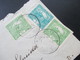 Tschechoslowakei 1920 Hradschin MiF Nr. 5 Ungezähnt Und Gezähnte Marken! Stempel: Deutsch Libau - Storia Postale