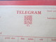 Delcampe - Tschechoslowakei 1929 Roter Sonderstempel Praha 10 Satz Nr. 283 - 287 Auf Einem Telegramm!! - Cartas & Documentos