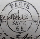 DF/988 - NAPOLEON III N°14A (LUXE) Sur LETTRE (LAC) PARIS " BUREAU F " 12 SEPTEMBRE 1861 > TOULOUSE - 1853-1860 Napoleon III