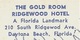 CPSM Post Card USA FL Florida DAYTONA - THE GOLD ROOM RIDGEWOOD HOTEL - Daytona