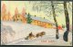 1944 Norway Christmas Postcard - Bergen. TB Charity, God Jul Seal - Covers & Documents