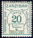 ZANZIBAR 1936 SG #D27 20с Postage Due Ordinary Paper - Zanzibar (...-1963)