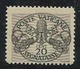 1946 Vaticano Vatican SEGNATASSE RIGHE LARGHE CARTA GRIGIA 20c MNH** Firm.Biondi - Strafport