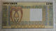 Spécimen 1250 Afrique Occidentale Française 171x92mm Francs CFA 1990 Filigrané - Specimen