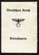 KENNKARTE AUSWEISS Carte D'identité Allemande 1941 - 1939-45