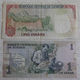 2 Billet De Banque De Tunisie 1 & 5 Dinars Tunisia 1973 & 1980 - Tunisie