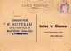 Carte Publicité - Bottes Le Chameau à Chateauvillain - Chaussures F. Hutteau à Montbard  (21) - Publicité