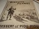 ANCIENNE PUBLICITE BISCUIT PERNOT DESSERT LE PIOU-PIOU 1913 - 1914-18