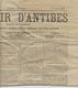 Journal, L'Avenir D'Antibes,1894, Mort Du Tsar Alexandre III,fête Donnée Par La Vicomtesse De Bernis, Vente à Vallaursi - 1850 - 1899