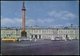 1970 UdSSR, 3 Kop. Bildpostkarte Komsomolzen: Winterpalais (von B. F. Rastelli, 1754) Mit Reisebussen, Ungebr. - Berühmt - Other & Unclassified