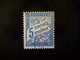 France, Scott #J29, Used (o), 1894 Postage Due, 5cts, Blue - 1862 Napoleon III