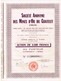 Ancienne Action - Société Anonyme Des Mines D'Or Du Chatelet (dans La Creuse) -  Titre De 1907 - - Mines