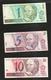 BRAZIL - El BANCO CENTRAL Do BRAZIL - 1 REAL, 5 REAIS & 10 REAIS / Lot Of 3 Different Banknotes - Brasile