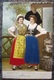 COSTUME ALSACIEN.1904.DOS NON DIVISE.TRES BELLE CARTE EN RELIEFet En TISSU . - Costumi