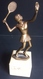 Tennis Rare Trophée En Bronze Femme Joueuse 20cm  Achat Immediat - Other & Unclassified