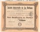 Ancienne Action - Société Industrielle Du Gaz De Méthane - Anciens Ets Hella  - Titre De 1909 - Electricité & Gaz