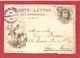 Y&T N°fm CARTE LETTRE FOYER DU SOLDAT CHALLON   Vers  LYON   1917 2SCANS - 1. Weltkrieg 1914-1918