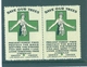 Vintage US Green Cross "Save Our Trees" Poster Stamp Pair, Los Angeles, California - Cinderellas