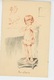 Illustrateur E. NAUDY - RENAUDIN - Sanguine - Jolie Carte Fantaisie Femme & Fillette Regardant Sa Poitrine "Les Absents" - Naudy