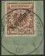 BriefstückG 50 Pfg Krone/Adler Diagonalaufdruck Mit Vollem Stempel DEUTSCHE SEEPOST NEU-GUINEA-ZWEIGLINIE (HONGKONG) 10/ - Sonstige & Ohne Zuordnung