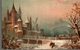 CPA EDITE PAR CHOCOLAT LOUIT TRES BEAU CHATEAU SOUS LA NEIGE ANIMEE - Paintings