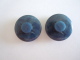 2 Vintage  Knopen Blauw Plastic 2 Boutons Bleu 1,70 Cm - Boutons