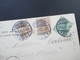 DR Elsass 1905 AK Trachten Elsässerin Alsacienne. Germania Frankatur Mit 3 Marken / 4 Stempel! Vogesen - Elsass