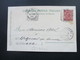 Un Fiore Da San Remo 1899 Hotel Royal. Nach Metzeral Elsass Mit AK Stempel. Stamp Louis Glaser, Leipzig - Hotels & Restaurants