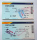 JET AIRWAYS E-TICKET - BOARDING PASS (Year 2012). Mumbai To Brussels For 2 Passengers. Used. - Mondo