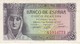 BILLETE DE ESPAÑA DE 5 PTAS DEL 13/02/1943 SERIE G ISABEL CATOLICA SIN SIRCULAR (BANKNOTE) UNCIRCULATED - 5 Pesetas