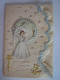 Carte De Voeux Communion Dentelle Wenskaart Gefeliciteerd Communie Kant Circa 1955 Form 9,5 X 14 Cm - Communion