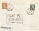 CECOGRAMME TARIF A 3 C IMPRIME POUR LES AVEUGLES STAND DES PTT FOIRE DE PARIS 1939 SEMEUSE MERCURE - Tarifs Postaux