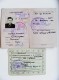 Old Motorbike Motorcycle Driving Driver'slicence From Ussr Lithuania 1960 With Old Skin Folder And Extra Warning Voucher - Documents Historiques