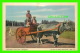 AGRICULTURE, ATTELAGES DE BOEUF - CHARETTE À BOEUF DANS LA GASPÉSIE - OX CART ON GASPÉ PENINSULA - G.P. - H. V. HENDERSO - Attelages