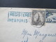 USA 1927 Flugpostmarke Nr. 306 MiF Registered No 594015. 8 Stempel - Brieven En Documenten