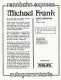 MICHAEL FRANK, Rennbahn-Express-Autogrammkarte Mit Autogramm (gedruckt), Rückseitig Alle Daten Zur Person - Autografi