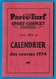 Sport Equitation Calendrier Des Courses 1974 " PARIS-TURF " *** Hippique Hippisme Cheval Tiercé 78 92 94 95 ... - Hipismo