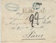 1869- Cover From St Petersbourg  To Paris - P. 38  +French Rating 22 Black -  + PORTO - Briefe U. Dokumente